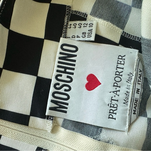 NWT Moshino Vintage Checkered Mini Size 10 - Picture 3 of 3